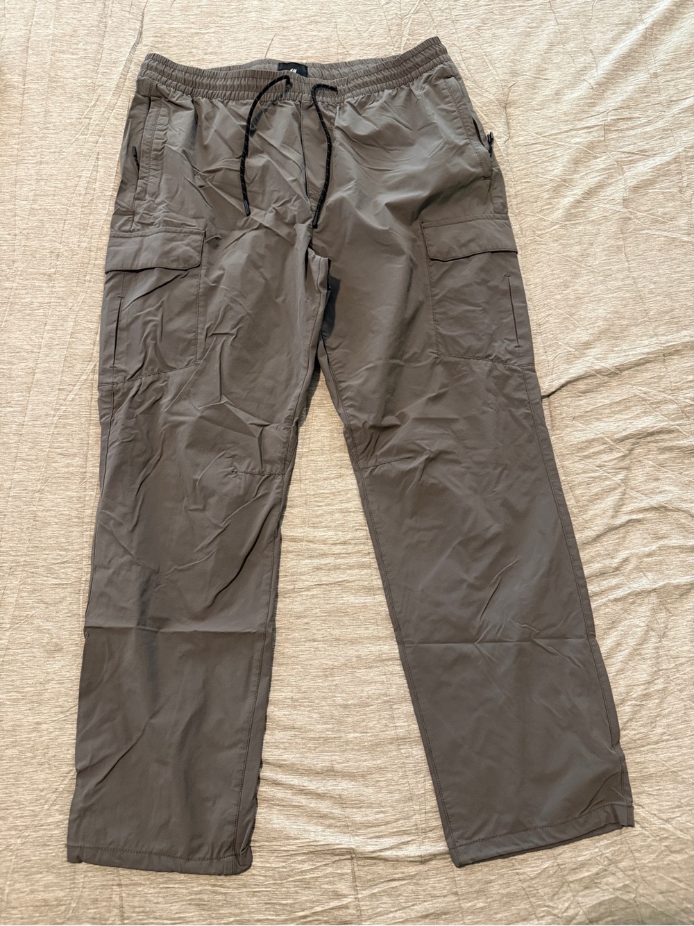 Men's Gray Cargo Jogger Pants - Lightweight Casual